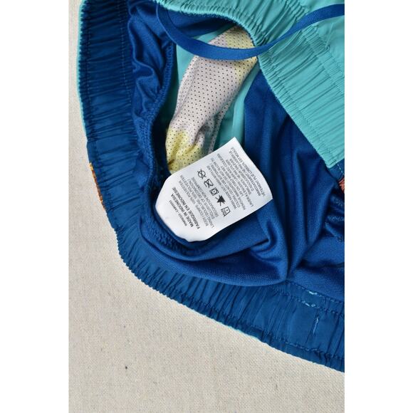 Nike Dri-FIT Women Blue Orange Running Shorts Regular Size S Athletic Polyester - Picture 8 of 8